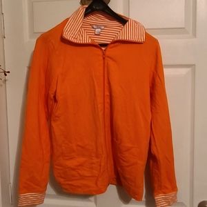 (2043) White Stag Woman's Long Sleeve Full Zip Warm-Ups,Peach, Size: 8-10 medium